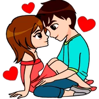 WhatsApp için aşk çıkartmaları