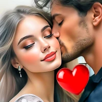 Romantik Çıkartmalar Aşk